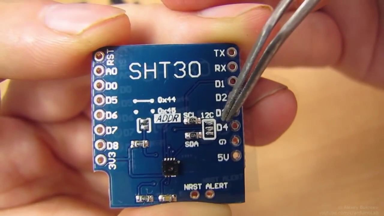 WeMos SHT30, Сшилд с датчиком температуры и влажности.