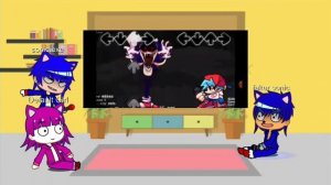 Sonic.exe faker sonic and needle mouse react to fnf sonic.exe fnf мики мауса