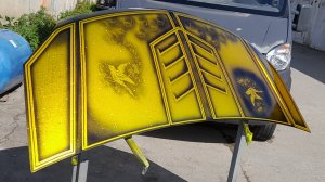 Капот некст красим в ФЛЕЙКИ и золотой КЭНДИ