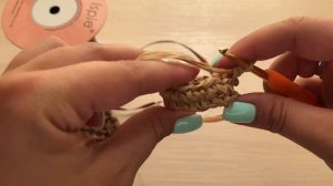 Плетёный узор из рафии крючком