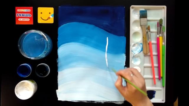 Как нарисовать зимний лес/ Рисуем дома поэтапно, уроки рисования смотреть онлайн