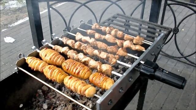 Шампуры-самокруты в действии