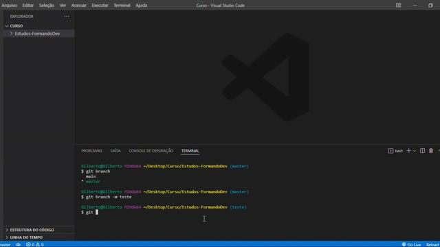 VsCode - Trocando nome uma branch local criada anteriormente [git branch -m nomedabranch] - (#55) смотреть онлайн