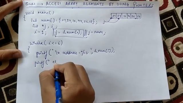 Accessing array elements using pointers | C programming Language