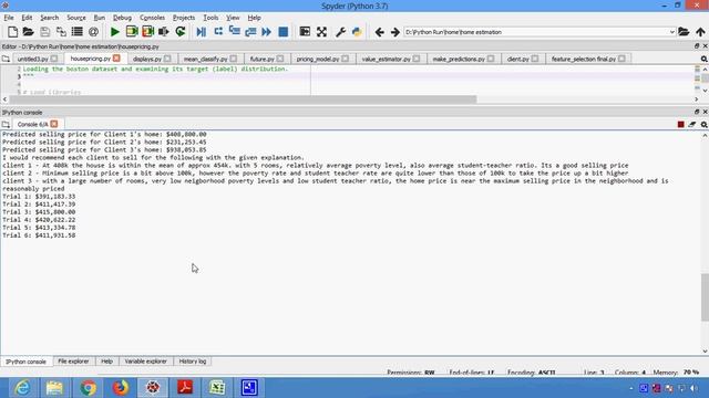 Home Price estimation with iteration in Python