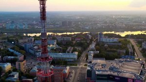 Над площадью Лядова Нижний Новгород 4К видео