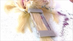 HTVS - Кукла Барби – Делаем Пряди с Блестками!!! Игрушки для Девочек. Barbie Glitter Hair