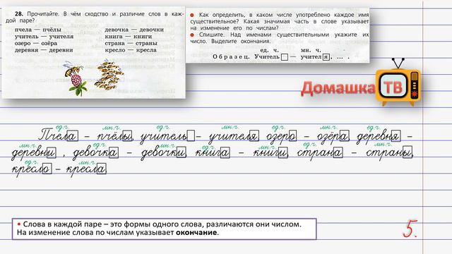 Упражнение 28 страница 20 - Русский язык (Канакина, Горецкий) - 3 класс 2 часть смотреть онлайн