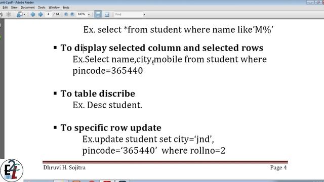 08 #IMP SQL Queries in Oracle with Practical | Hindi tutorial смотреть онлайн
