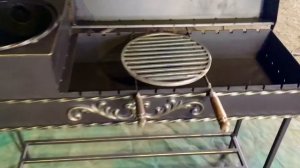 Мангал гриль с печкой для казана