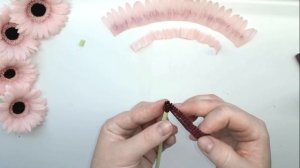 Гербера из гофрированной бумаги / Gerbera paper diy