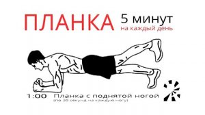 ПЛАНКА на каждый день  5 минут  с таймером