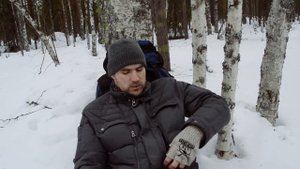 Одиночный поход в тайгу зимой с ночевкой. Часть 1-2