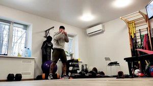 Тренировка с борцовской резиной на все тело для дома.