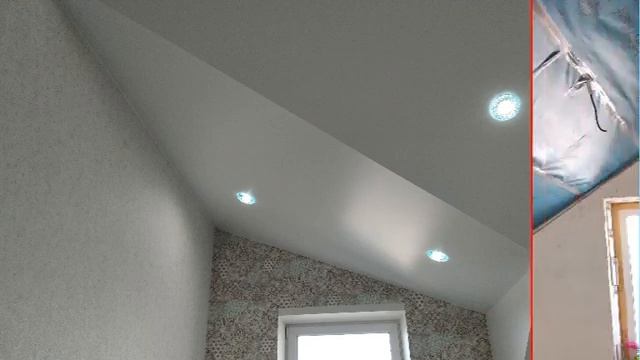 Натяжные потолки на мансарде (последнем этаже дома) смотреть онлайн