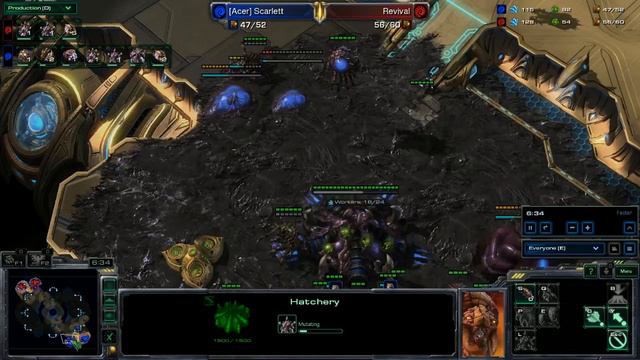 SeKo Starcraft - Scarlett vs Revival Game 2 - ZvZ - SC2 HOTS Replay смотреть онлайн