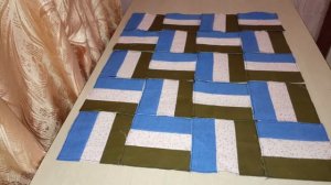 Коврик из лоскутков ткани