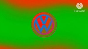 Volkswagen Das Auto logo 2 in green & red