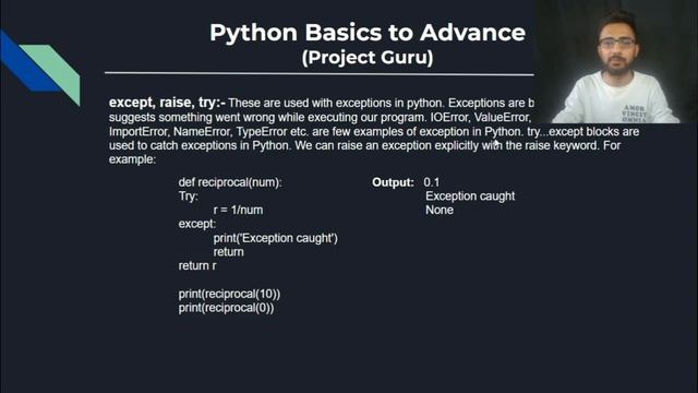 Lecture 6:  All Python keywords and there use in Hindi | Python Beginner to Advance | Project Guru