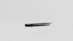 Микроплинтус для пола чёрный анодированный Ликорн