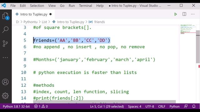 Introduction to Tuples :Python