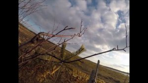 Скрадок для охоты на гуся из маскировочных сеток