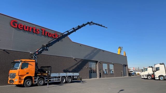 MERCEDES-BENZ AROCS 3751 8X2 + HIAB X-HIPRO 858E-7 CRANE + JIB 175X-5 JDC смотреть онлайн