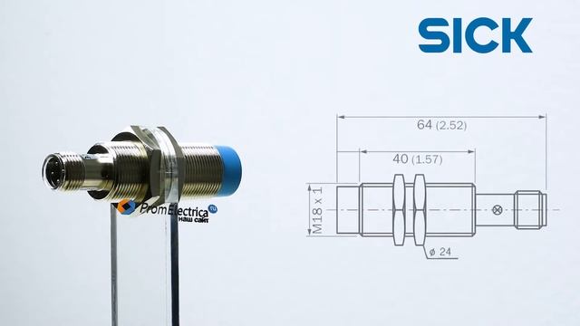 Индуктивный датчик M18 с дистанцией срабатывания 8 мм IM18-08NPS-ZC1
