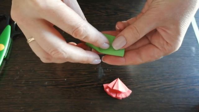 Гвоздика из бумаги на 9 мая | Цветок из бумаги | Оригами гвоздика смотреть онлайн