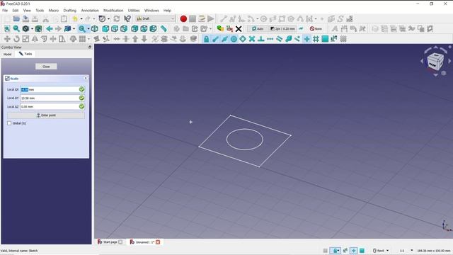 FreeCAD How To Scale Sketch смотреть онлайн
