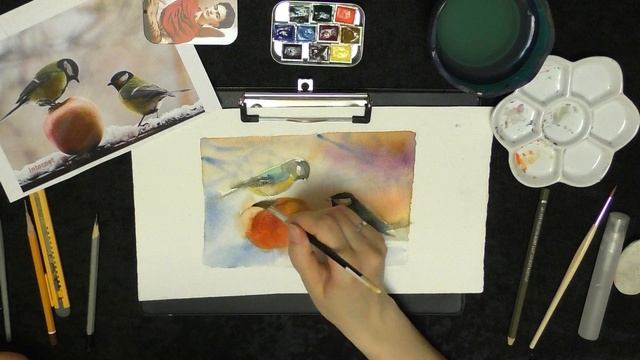 Как нарисовать птицу. Мастер-класс смотреть онлайн