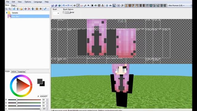 Goth Skeleton - Minecraft Skin Speed-Art смотреть онлайн