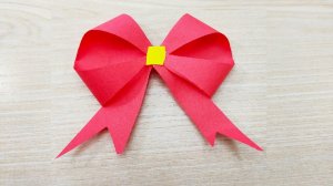 КАК СДЕЛАТЬ ПРОСТОЙ БАНТ ИЗ БУМАГИ / МАСТЕР КЛАСС / HOW TO MAKE A SIMPLE BOW FROM PAPER