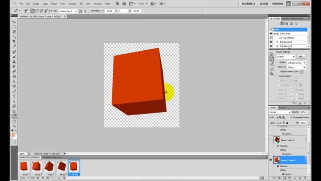 How to create a 3D animation in Adobe Photoshop CS5 смотреть онлайн