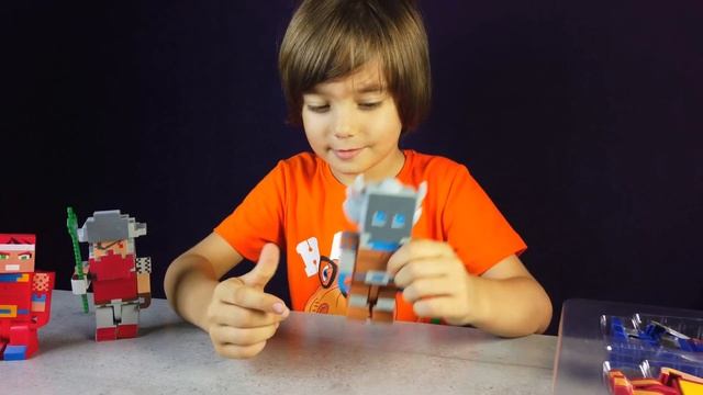 Открываем сразу шесть фигурок МАЙНКРАФТ  Что нам попалось? Герои Minecraft