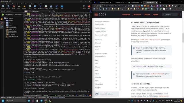 Создание и деплой контракта через truffle на примере zkEVM Consensys Linea testnet смотреть онлайн