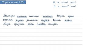 Упражнение 205 на странице 112. Русский язык 4 класс. Часть 1.
