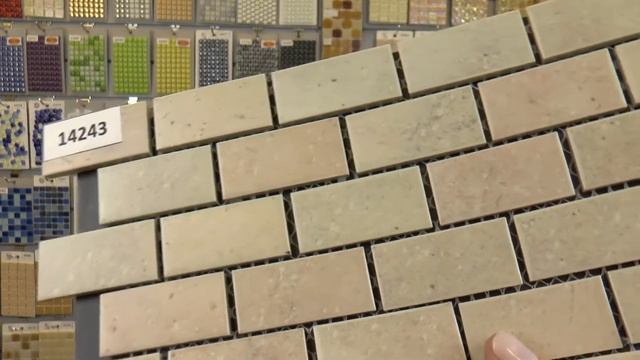 Бежевая керамическая мозаика кирпичной кладкой смотреть онлайн