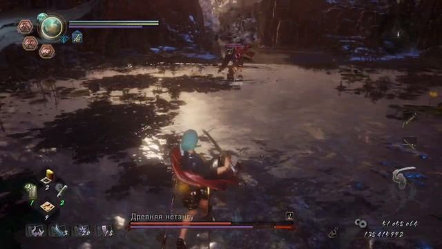 Nioh 2. DLC - Первый самурай. Одиночное_ Босс Древняя нётэнгу