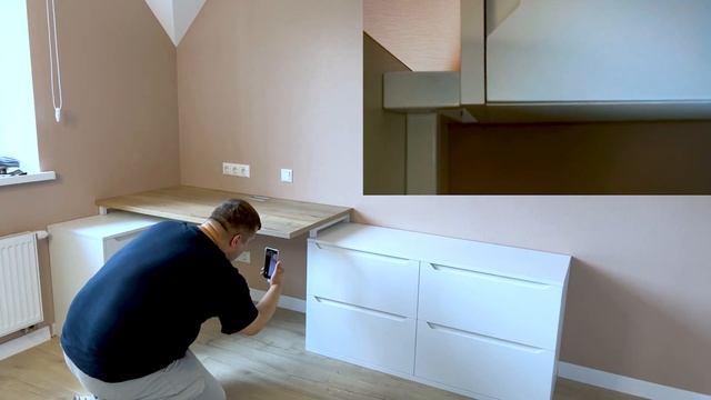 Белый комод стол Галифакс в стиле минимализм для компьютера