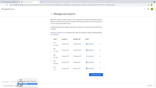 How to export AND import a backup of your Gmail emails