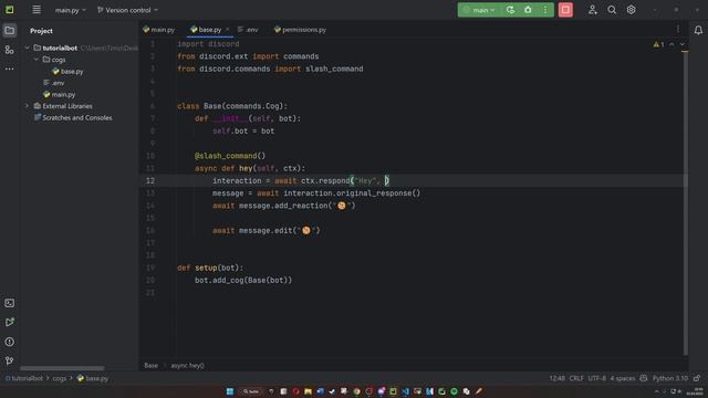 Discord Bot mit Python programmieren | Part 20: Original Response | Pycord Tutorial Deutsch