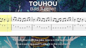 Touhou - Bad Apple!! Guitar Tutorial [TABS] (Easy)
