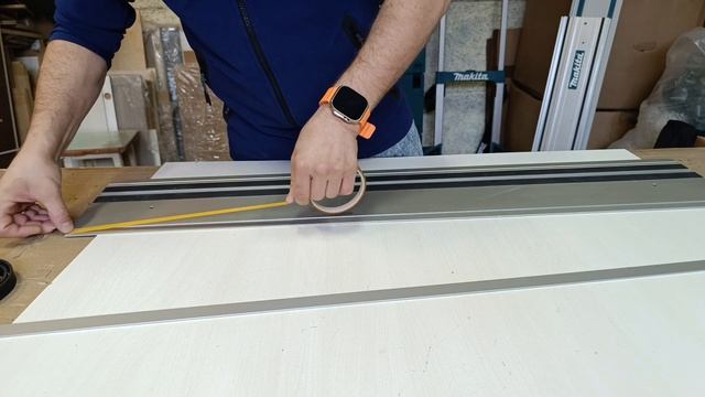 Противоскольная лента на направляющую шину. #makita  #направляющаяшина #погружнаяпила