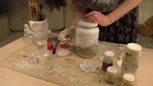 Декупаж стеклянной банки для сыпучих продуктов. Мастер-класс