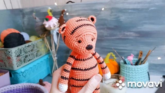 Тигр крючком Амигуруми . Процесс - как создается игрушка. смотреть онлайн