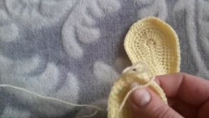 Пинетки //крючком// для новорожденного малыша//