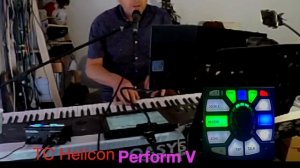 TC Helicon Perform V & Korg Oasys Keyboard iReal Pro app Brown Eyed