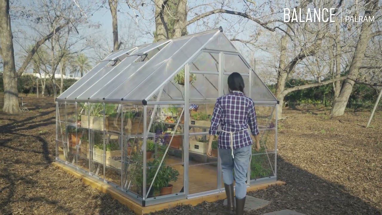 Теплица Palram Balance 8x12 c гибридным остеклением смотреть онлайн