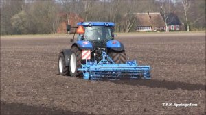 Gerstland bewerken New Holland T6070 Landb.Moedt Slochteren